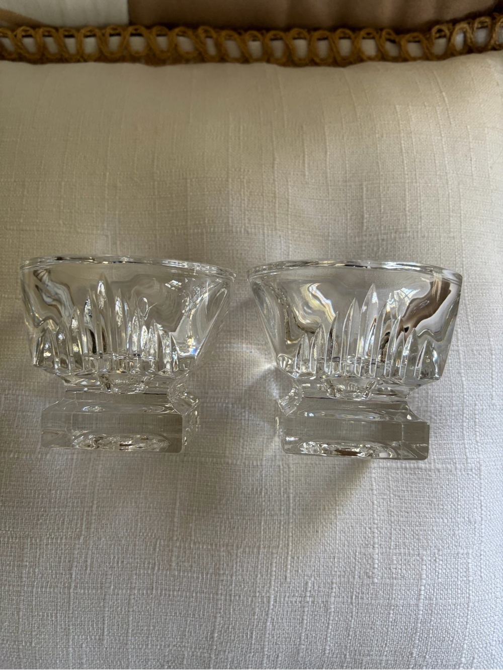 MCM Fostoria crystal candle holders